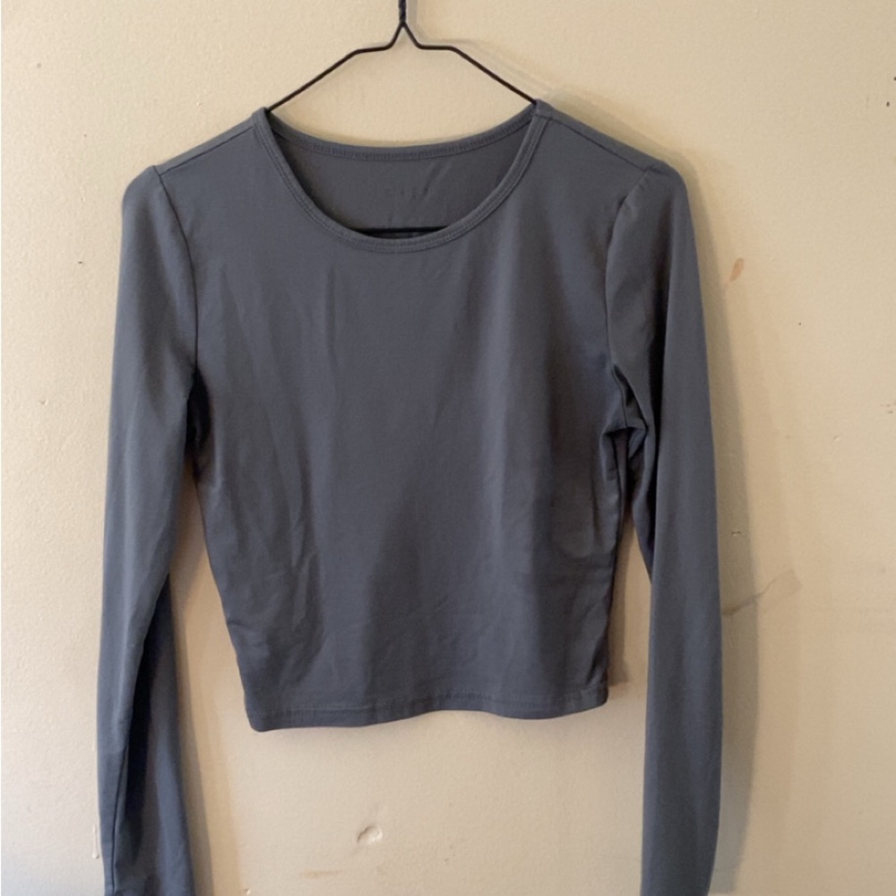 Women's Grey Long Sleeve Top